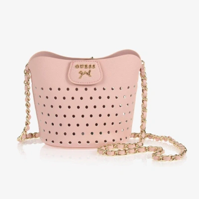 Guess Kids' Girls Pink Faux Leather Bag (15cm)