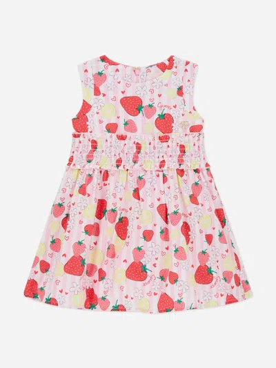 Guess Babies'  Girls Poplin Sleeveless Strawberry Dress In Multi