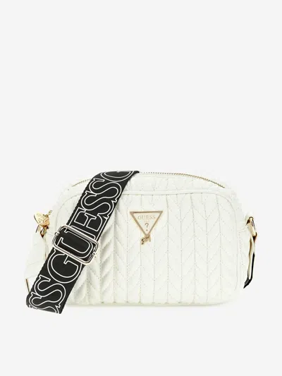 Guess Kids' Girls Quilted Crossbody Bag In White