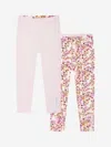 Guess Girls Reversible Leggings In Pink