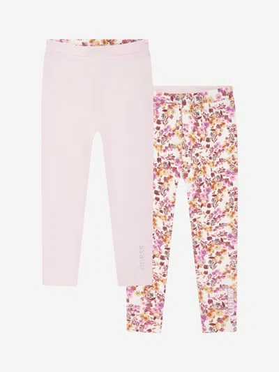 Guess Babies'  Girls Reversible Leggings In Pink