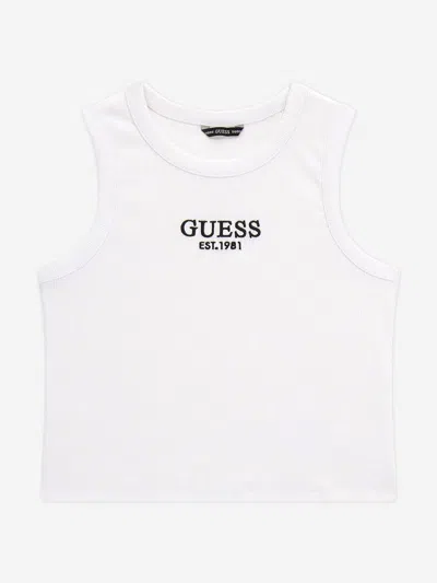 Guess Babies' Girls Rib Midi Sleeveless Top In White