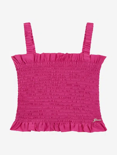 Guess Babies' Girls Ruched Tank Top In Pink