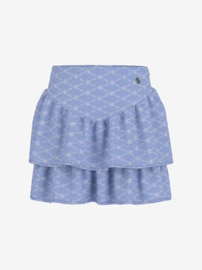 Guess Kids' Girls Sangallo Oxford Skirt In Blue