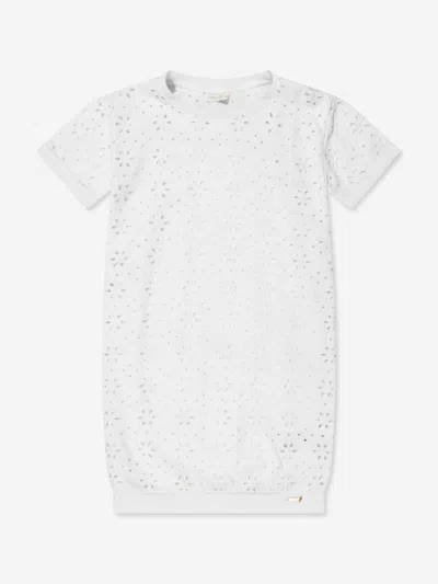 Guess Kids' Girls Sangallo Terry Dress In White
