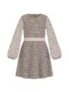 Guess Girls Sequin Tulle Dress In Beige