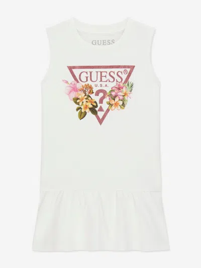 Guess Babies'  Girls Sleeveless Logo Dress In White