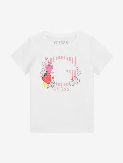 Guess Babies'  Girls Strawberry Logo T-shirt In White