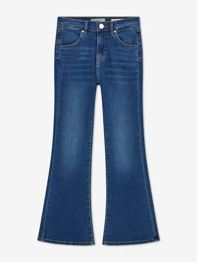 Guess Girls Stretch Denim Flared Jeans In Blue