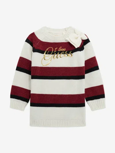 Guess Babies' Girls Striped Knitted Dress In Multi