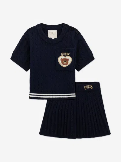 Guess Babies'  Girls Sweater Top And Skirt Set In Black