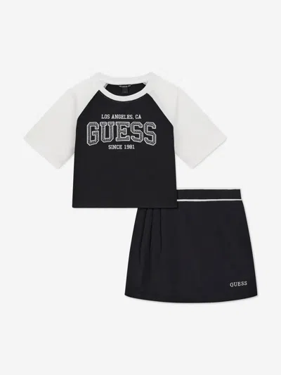 Guess Babies'  Girls T-shirt And Skort Set In Black