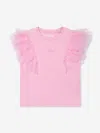 GUESS GIRLS TULLE SLEEVE T-SHIRT