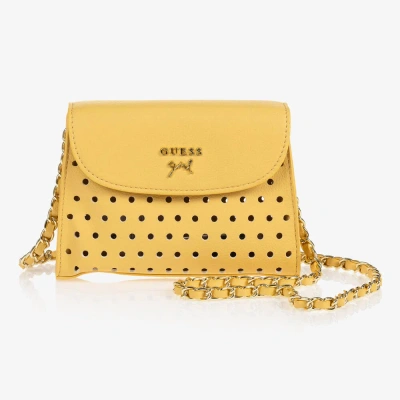 Guess Kids' Girls Yellow Faux Leather Bag (17cm)