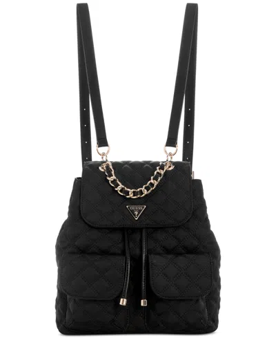 Guess Giully Flap Backpack In Black