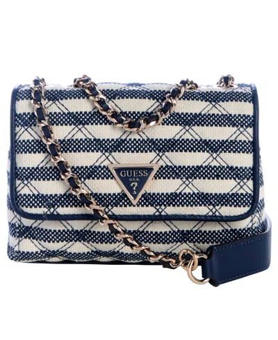 Guess Giully Ii Mini 2 Compartment Flap Bag In Blue
