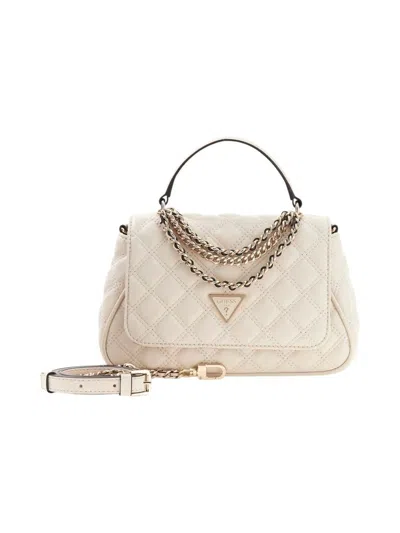 Guess Giully Ii Top Handle Bag In Beige