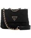 Guess Giully Mini Two-compartment Convertible Crossbody In Black