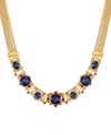 Guess Glass Stone Gold-tone Necklace In Gold