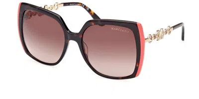 Guess Gm00005 92w Women's Sunglasses Tortoiseshell Size 57 In Pink