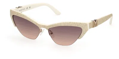Guess Gm00006 25f Women's Sunglasses Gold Size 59 In Brown