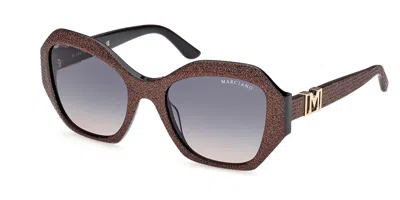 Guess Gm00007 05w Women's Sunglasses Gold Size 54 In Brown