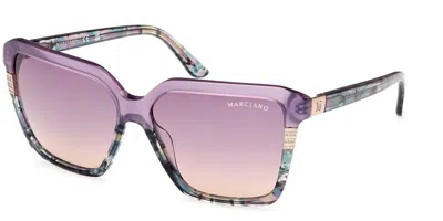 Guess Gm00009 83z Women's Sunglasses Purple Size 58 In Multi