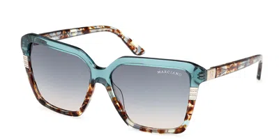 Guess Gm00009 87w Women's Sunglasses Blue Size 58 In Multi