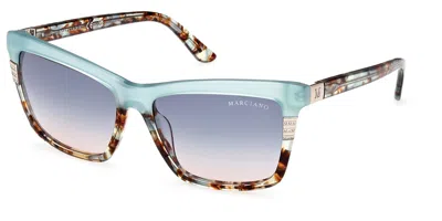 Guess Gm00010 89w Women's Sunglasses Blue Size 57 In Multi