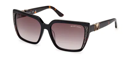 Guess Gm00012 05b Women's Sunglasses Black Size 58