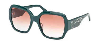 Guess Gm00014 98f Women's Sunglasses Green Size 56