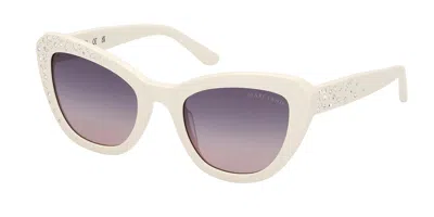 Guess Gm00016 21b Women's Sunglasses White Size 53