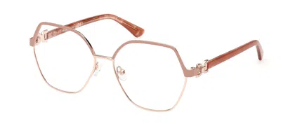 Guess Gm0391 Women's Glasses, Gold, Size 55 In Brown