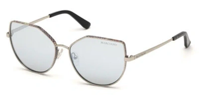 Guess Gm0801 10b Women's Sunglasses Silver Size 57 In White