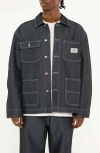 Guess Go Metallic Denim Chore Jacket In Gom7