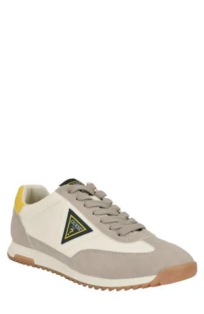 Guess Gobert Sneaker In Beige/cream Multi