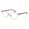 Guess Gold Metal Glasses Women's (frames) In Pink