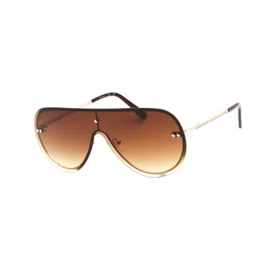 Guess Gold Metal Sunglasses In Burgundy