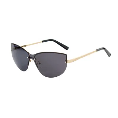 Guess Gold Metal Sunglasses In Black
