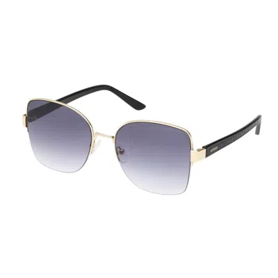 Guess Gold Metal Sunglasses In Black
