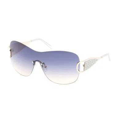Guess Gold Metal Sunglasses In White