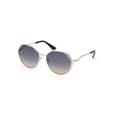 Guess Gold Metal Sunglasses In Red