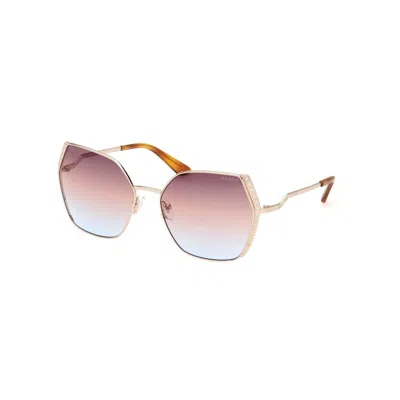 Guess Gold Metal Sunglasses In Multi