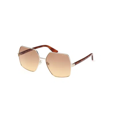 Guess Gold Metal Sunglasses In Multi