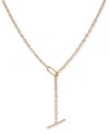 GUESS GOLD-TONE CRYSTAL 36" TOGGLE LARIAT NECKLACE