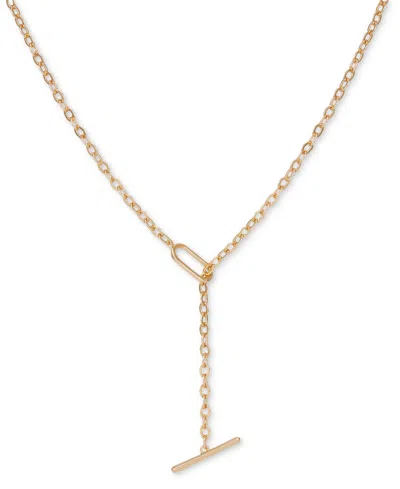 Guess Gold-tone Crystal 36" Toggle Lariat Necklace