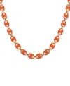 Guess Gold-tone Pave Link Statement Necklace, 16" + 2" Extender In Gold,orange