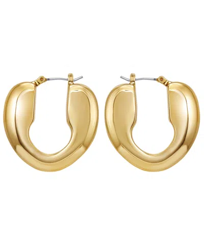 Guess Gold-tone Click-top Hoop Earrings