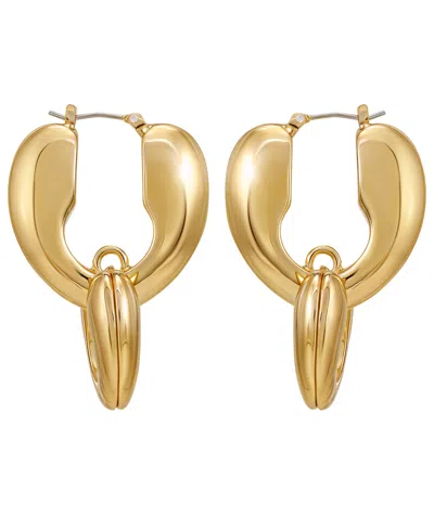 Guess Gold-tone Click-top Linear Earrings
