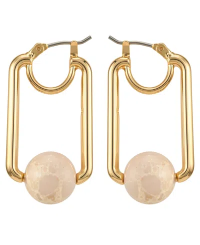 Guess Gold-tone Serpentine Stone Drop Earrings